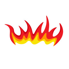 Fire flames on a white background.