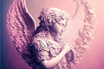 Love Angel, depicting Valentine's Day, love, partnership, romance created with generative ai technology