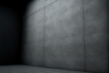 Concrete wall and floor background. Generative AI.
