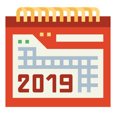 calendar flat icon style