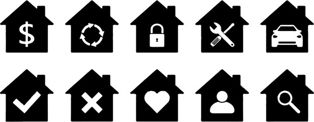 Obraz premium icon set house vector