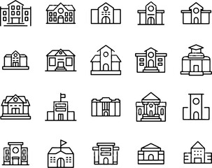 building icon set 