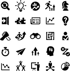icons set of worker time 