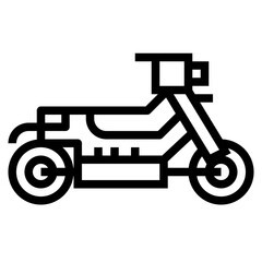 Motorcycle line icon style