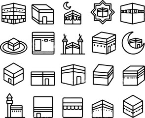 All Religion Icon For Pray Vector with White isolated