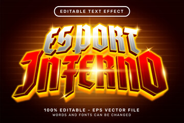 esport inverno light color 3d text effect and editable text effect