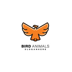bird eagle logo vector design colorful icon