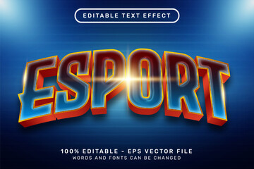 Naklejka na ściany i meble esport light color 3d text effect and editable text effect