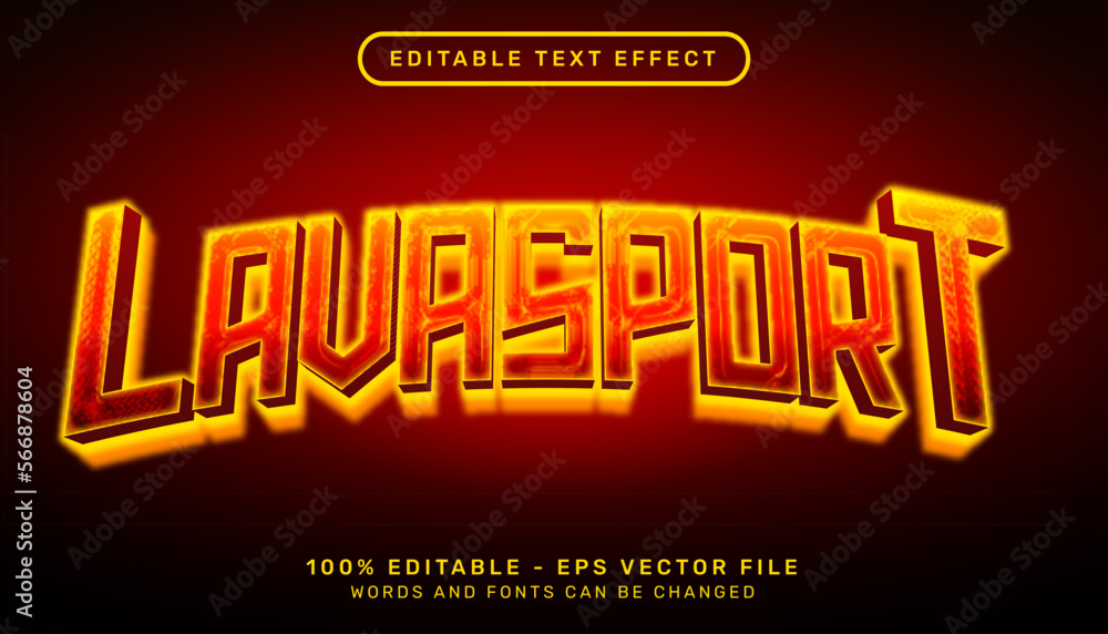Aufkleber lavasport light color 3d text effect and editable text effect