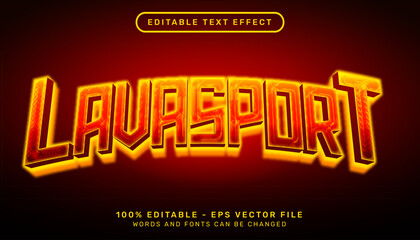 lavasport  light color 3d text effect and editable text effect