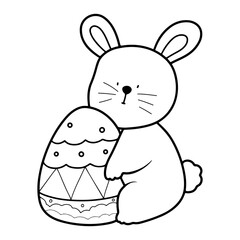 bunny with easter egg