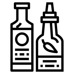 sauces line icon style