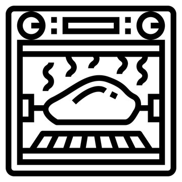 Rotisserie Line Icon Style