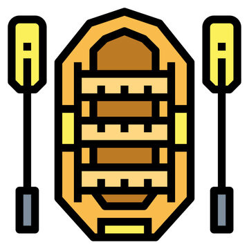 recommend clip art: raft filled outline icon style
