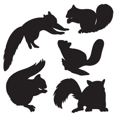 Squirrel silhouette bundle