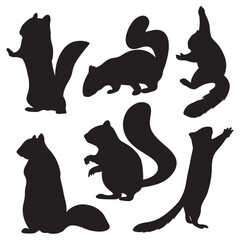 Squirrel silhouette bundle