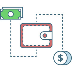 Fototapeta na wymiar Payment icon financial transaction and banking flat vector