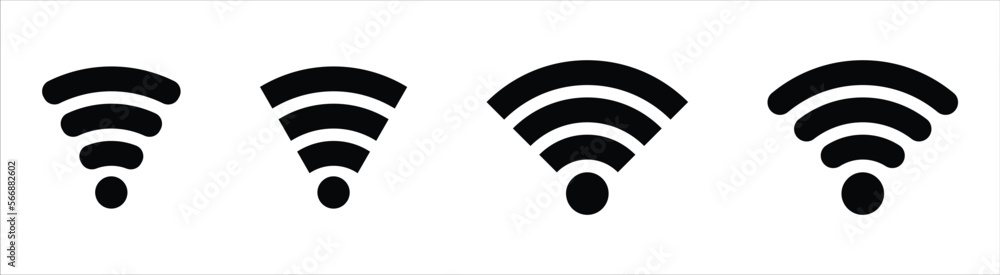 Poster wireless and wifi icon set. internet icon. wireless icon full signal icon collections symbol, vector