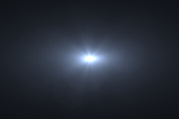 Fototapeta premium Natural, Sun flare on the black background