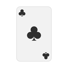 Ace card suit on transparent background.