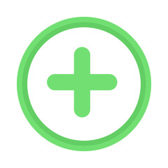 Plus sign isolate on transparent background.