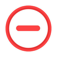minus sign isolate on transparent background.