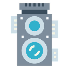 film camera flat icon style