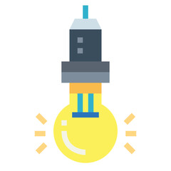 lightbulb flat icon style