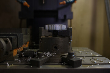 Parts processing at machining center