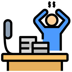 overwork filled outline style icon