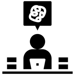 stress glyph style icon