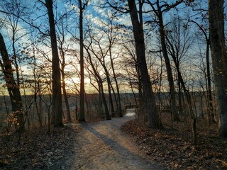 Highbanks January Bright Sunset Path