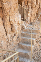 The ruins   of the palace of King Herod in the fortress of Masada - is a fortress built by Herod...