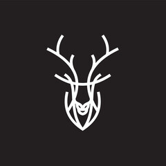 Deer Head Logo template line art design. The symbol itself would look great as a corporate and website symbol or icon.