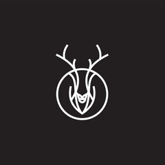 Deer Head Logo template line art design. The symbol itself would look great as a corporate and website symbol or icon.