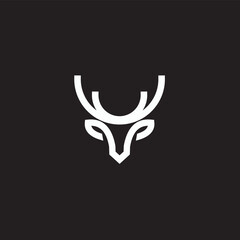Deer Head Logo template line art design. The symbol itself would look great as a corporate and website symbol or icon.