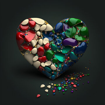 heart shaped candies