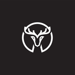 Deer Head Logo template line art design. The symbol itself would look great as a corporate and website symbol or icon.