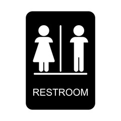 Vector sign for the toilet. A man and a woman.