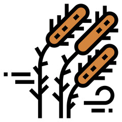 reeds filled outline icon style