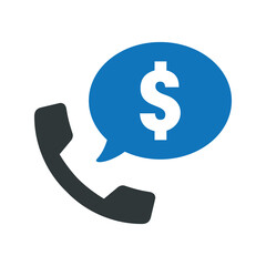 Telesales icon vector graphic illustration