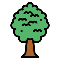 tree filled outline icon style