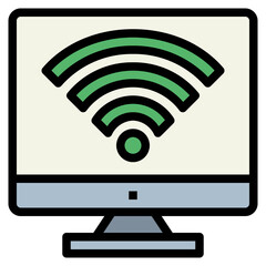 wifi filled outline icon style