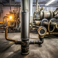 Fototapeta premium A Industrial piping systems3, Generative AI