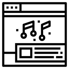 Advertisement line icon style