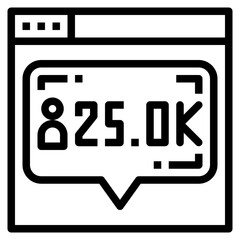 followers line icon style