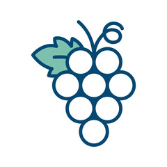 grape icon vector design template in white background