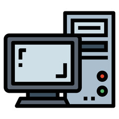 computer filled outline icon style