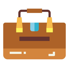 briefcase flat icon style