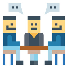 meeting flat icon style
